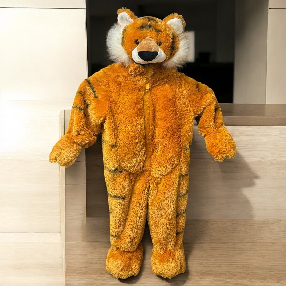 Authentic‎ Kids Tiger Costume Outfit Hooded Faux Fur Cosplay Halloween 18 Months